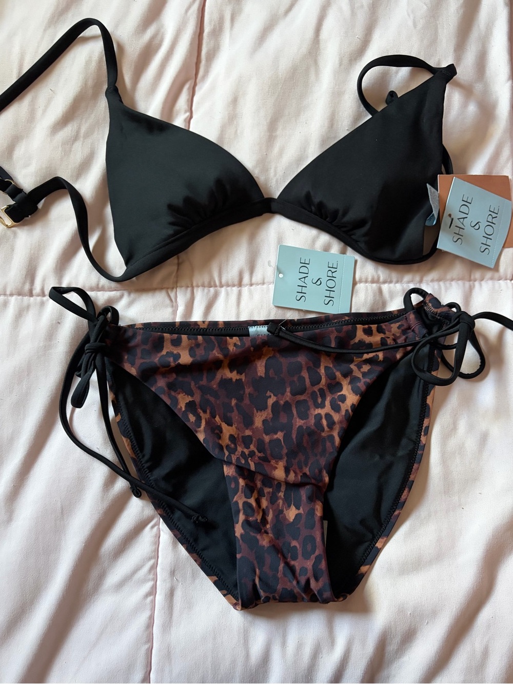 Shade & Shore Pink and Black Kids Bottoms